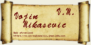 Vojin Mikašević vizit kartica